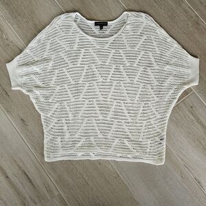 Lane Bryant Dolman Sleeve Ivory Round Neck Short Sleeve Knit Sweater Size 14 16